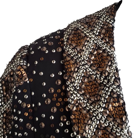 Adrianna Papell Jacket Women's S Silk Sequin Party Wedding Formal Vintage NWT - Picture 3 of 9